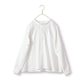 Sunny clouds | 刺しゅう コットン ブラウス レディース