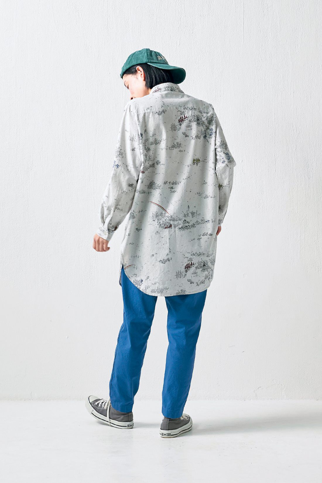 Sunny clouds|サニークラウズ 虹のふもとまでシャツ〈レディース〉|身長162cm/トップスMサイズ/ボトムスMサイズ