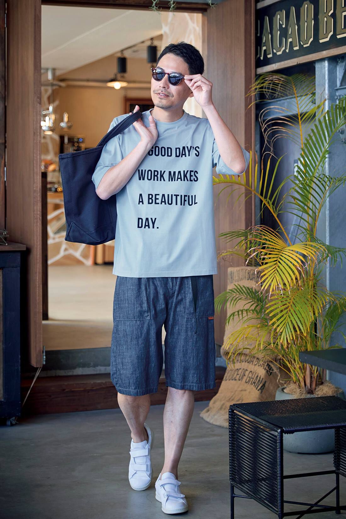 Sunny clouds［サニークラウズ］|【初回お試しキャンペーン】サニークラウズ　ビューティフルデイTシャツの会〈メンズ〉|身長184cm/トップスLサイズ/ボトムスLサイズ