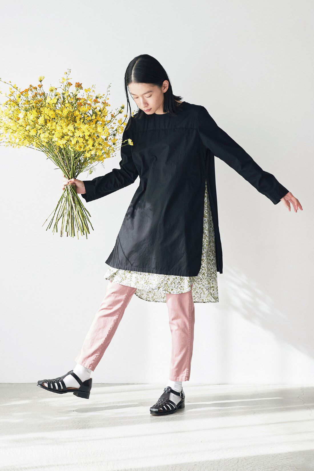 【オープニングセール】 サニークラウズ ちらり花柄ワンピース〈レディース〉｜Sunny ワンピース