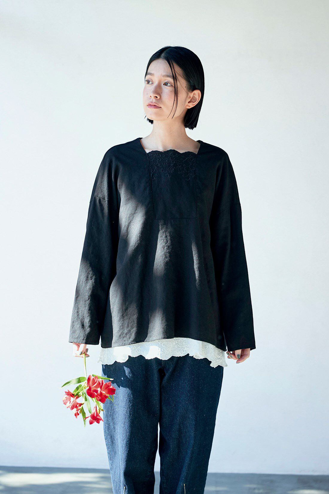 Sunny clouds|サニークラウズ 魔女のトップス〈レディース〉|身長162cm/トップスMサイズ/ボトムスMサイズ