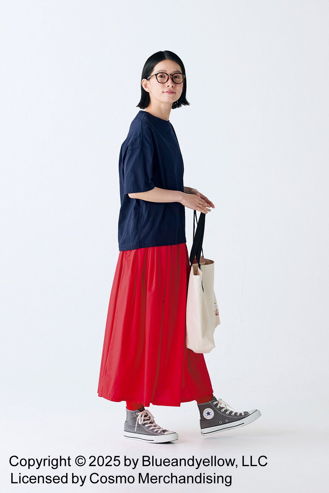 Sunny clouds|サニークラウズ　feat. Swimmy 　スイミーTシャツ〈レディース〉紺|身長162cm/トップスMサイズ/ボトムスMサイズ