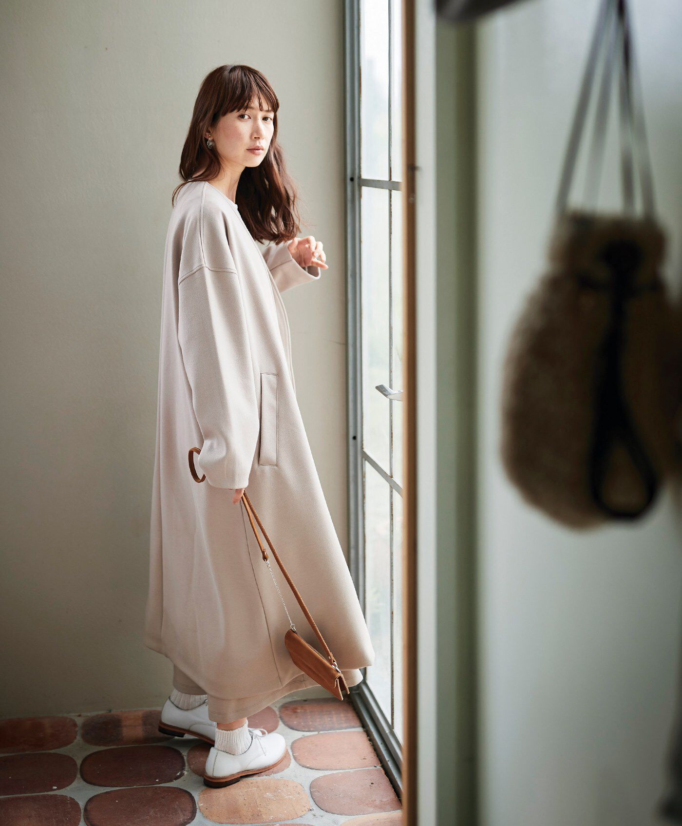 SUNNY CLOUDS 素敵なノーカラーコート〈レディース〉｜Sunny