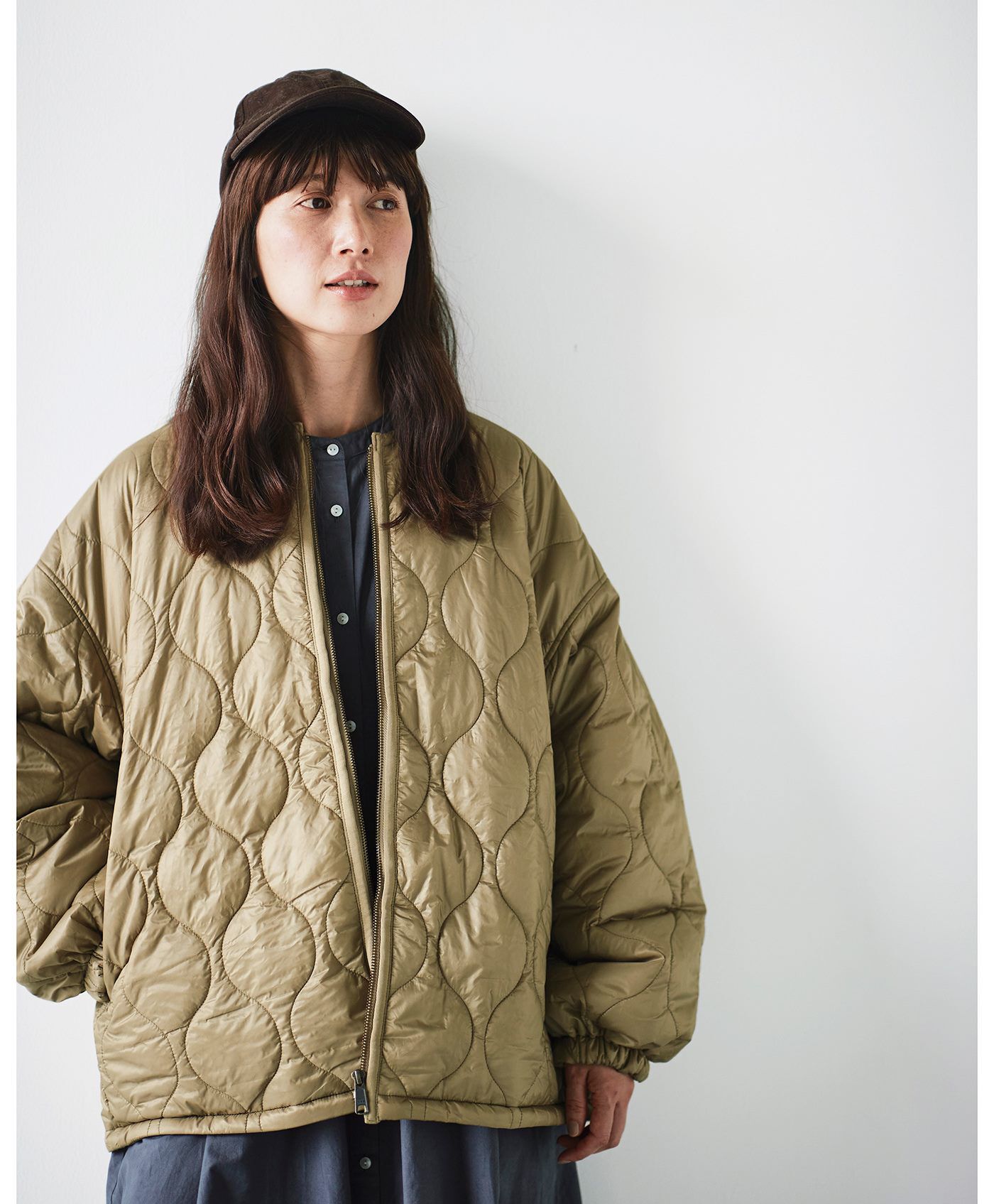 サニークラウズ|SUNNY CLOUDS kazumiさんのススキ色のキルトジャケット〈レディース〉