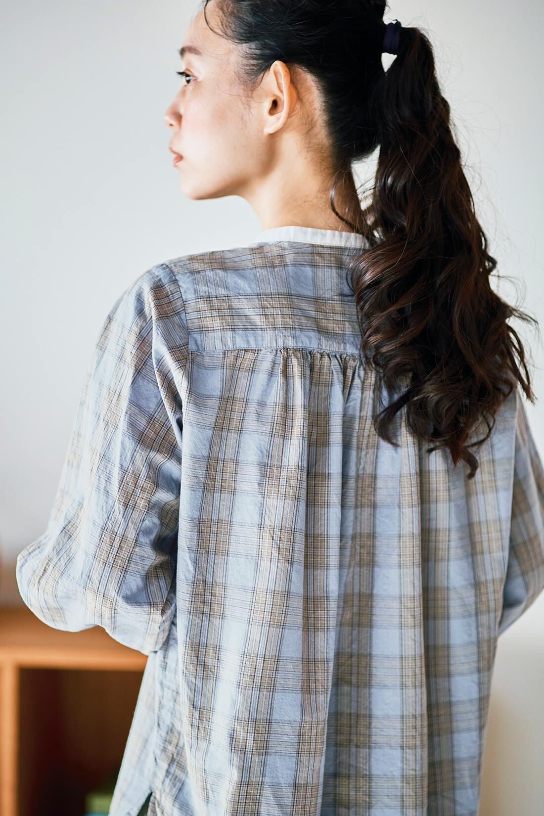 and myera|and myera クレリックなチェックブラウス