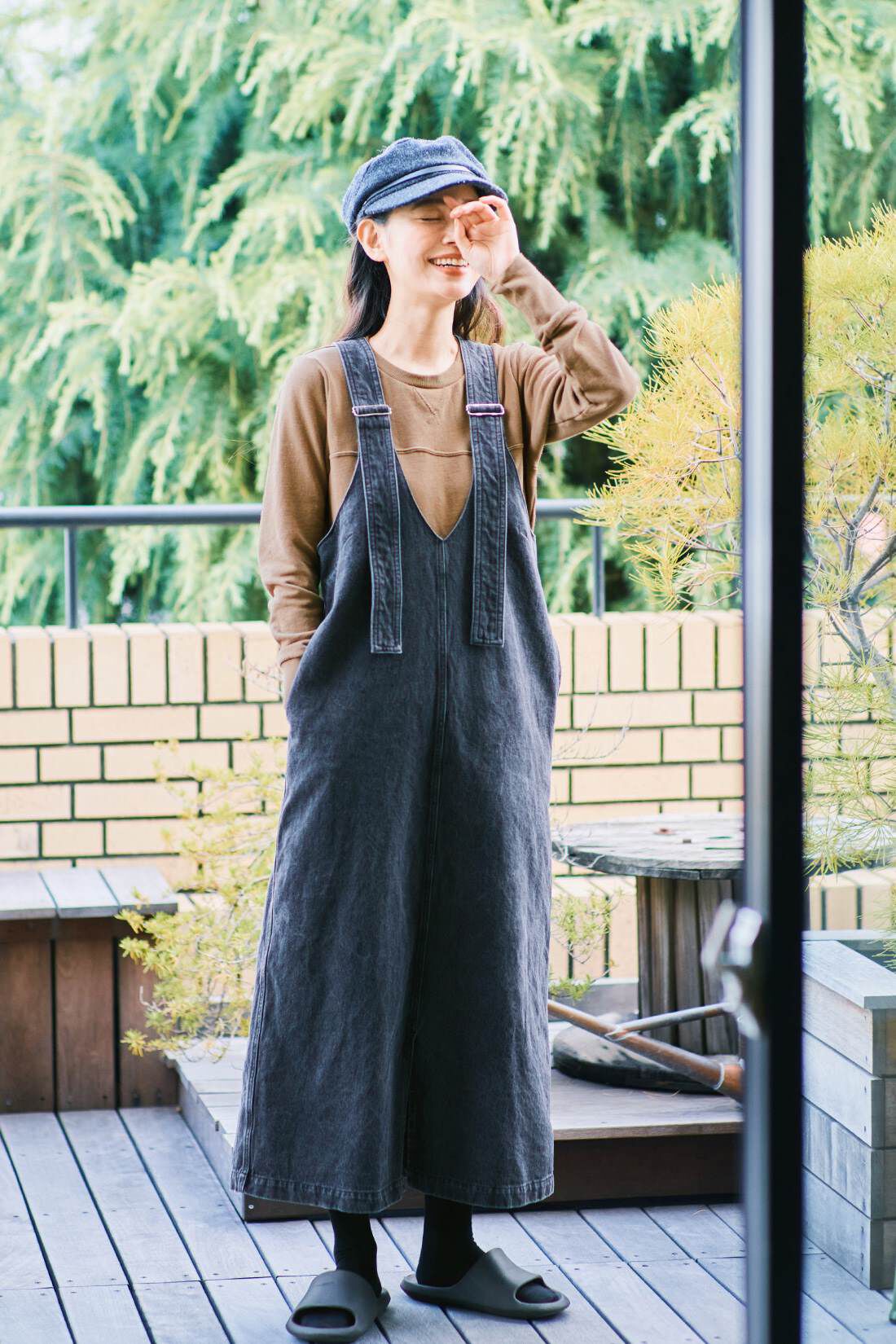 and myera［アンドマイラ］|and myera ブラックデニムジャンスカ