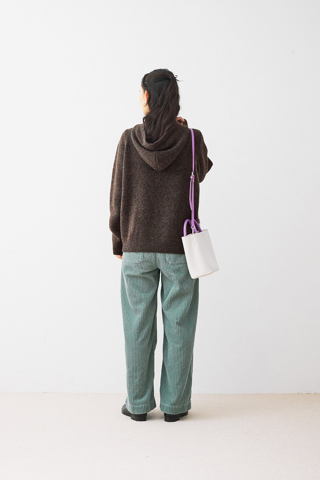 and myera|and myera 親子コールのワイドパンツ〈ミントグリーン〉