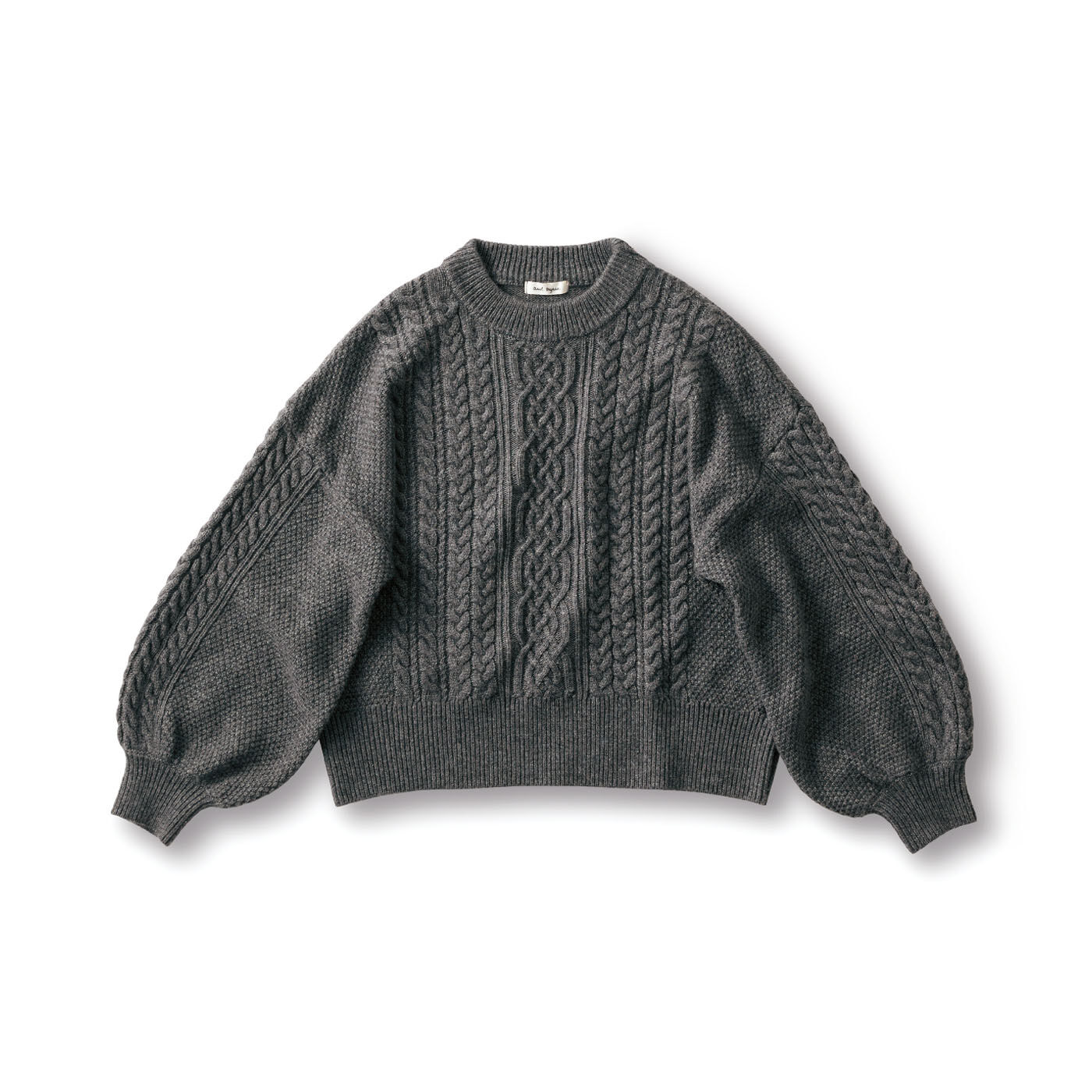 and myera ちょっとだけみじか丈のセーター〈グレー〉｜and myera