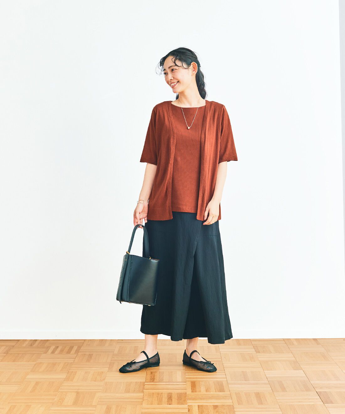 and myera|and myera タンクトップ＆カーディガンセット