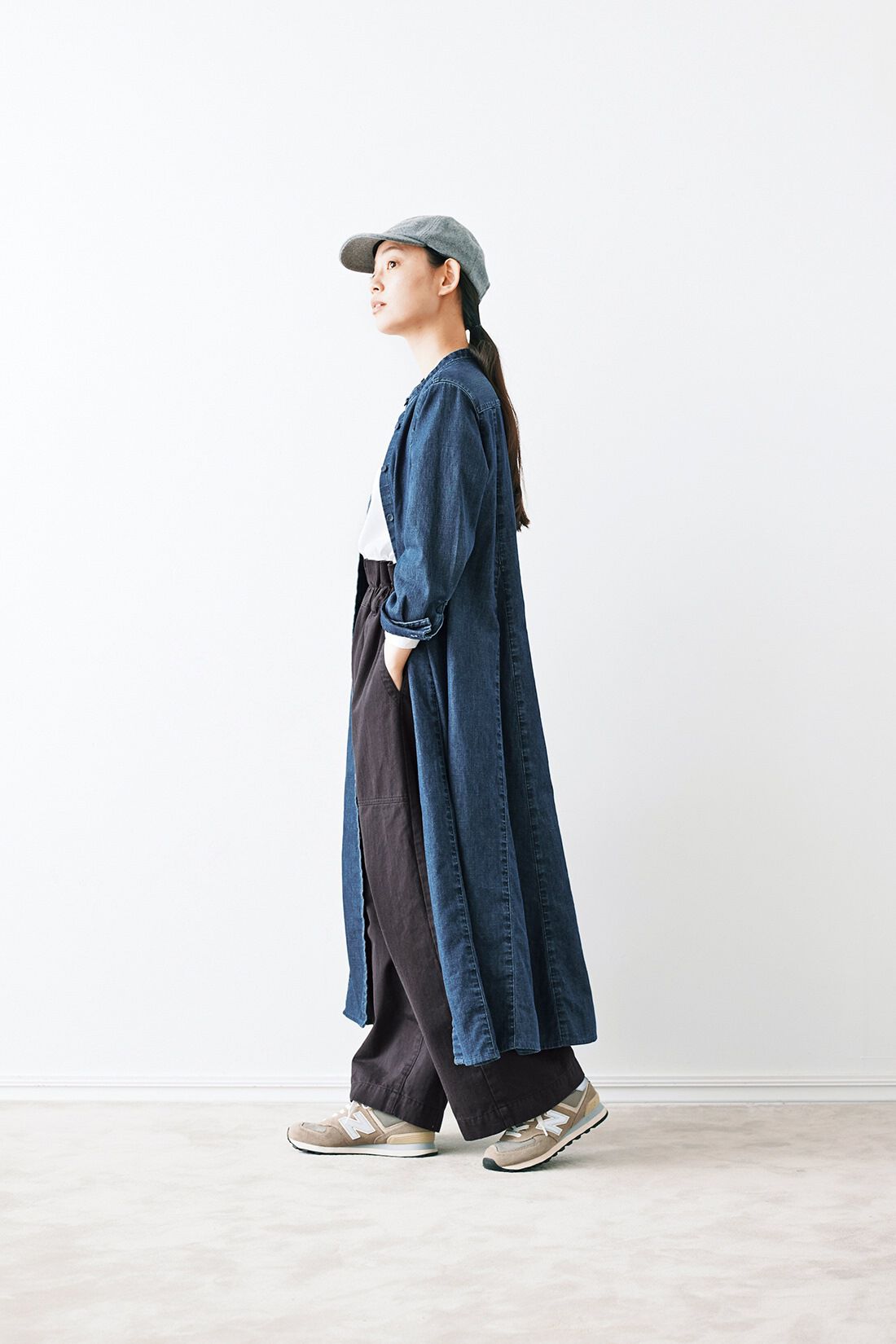 and myera ジップアップデニムワンピース｜and myera[アンド