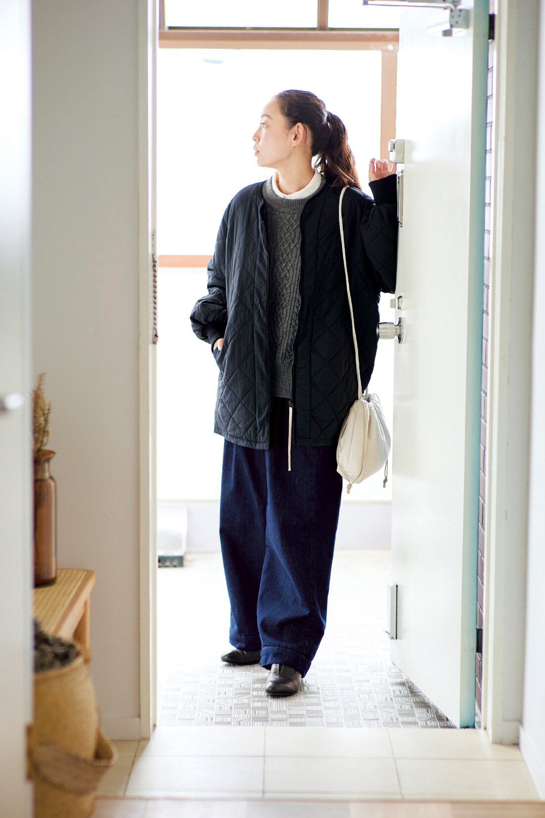and myera［アンドマイラ］|and myera 裏がボアのジーンズ