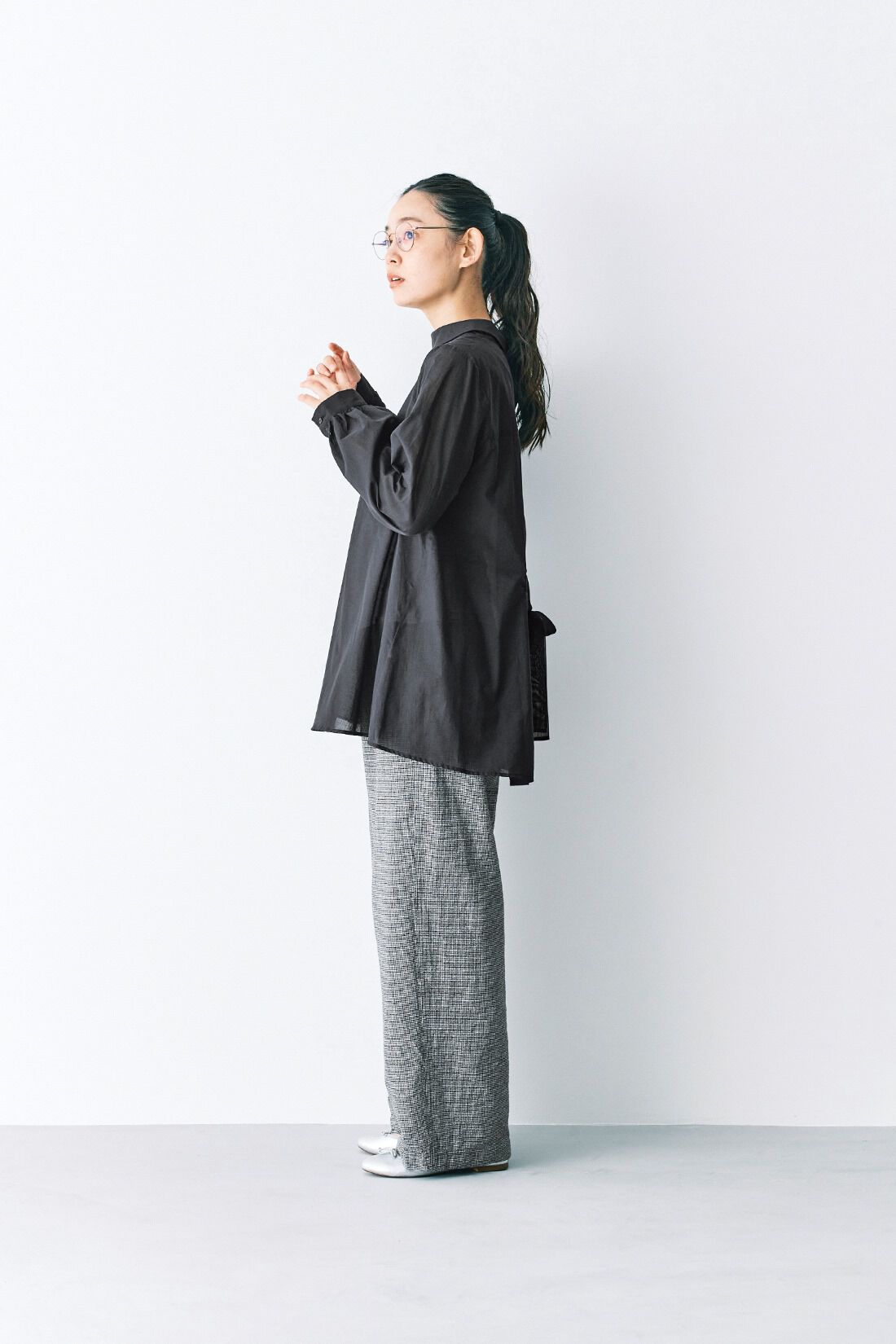 and myera リボンチュニック〈黒〉|and myera[アンド and myera リボンチュニック〈黒〉|and myera[アンド