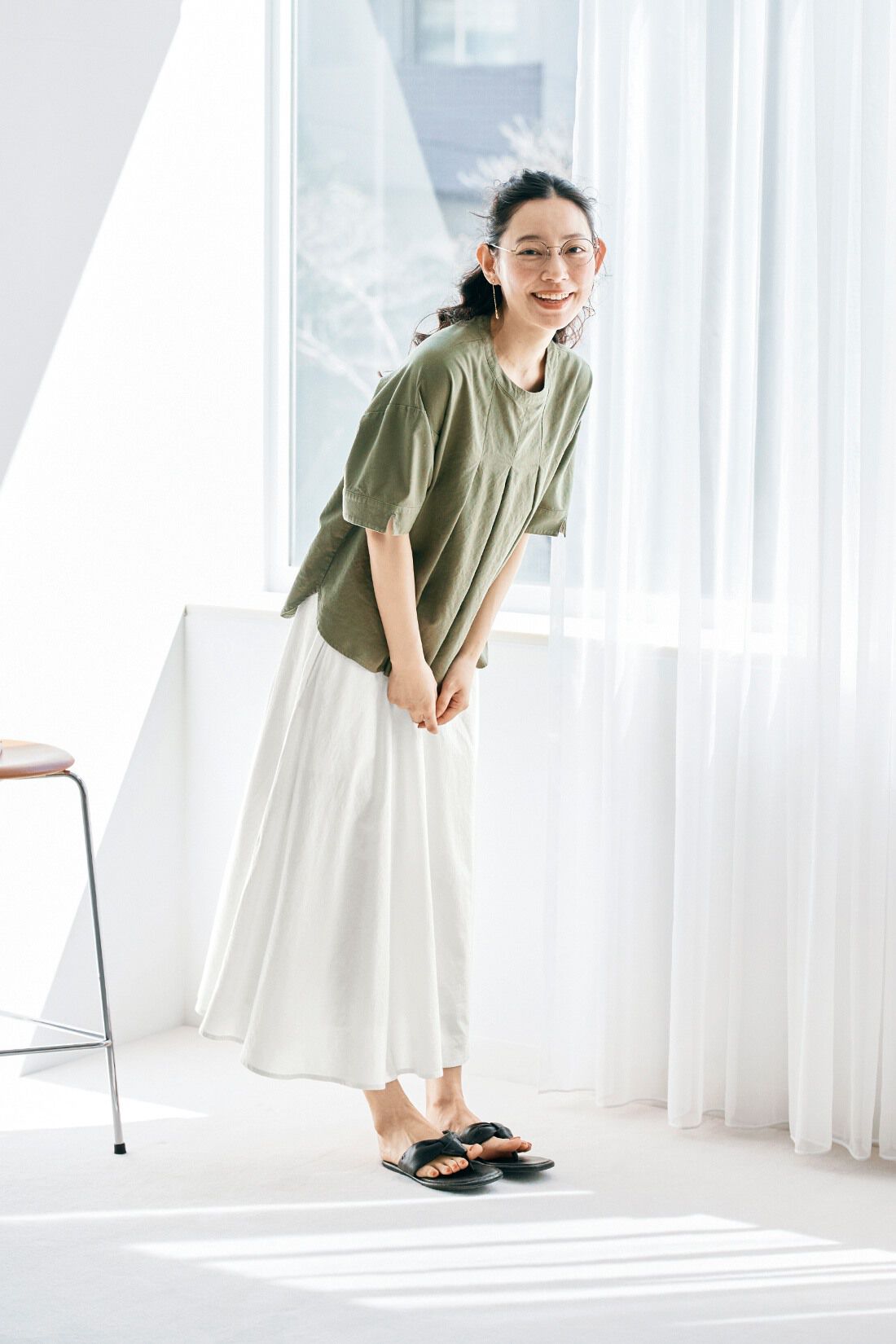 and myera［アンドマイラ］|and myera 布はくのTトップスの会