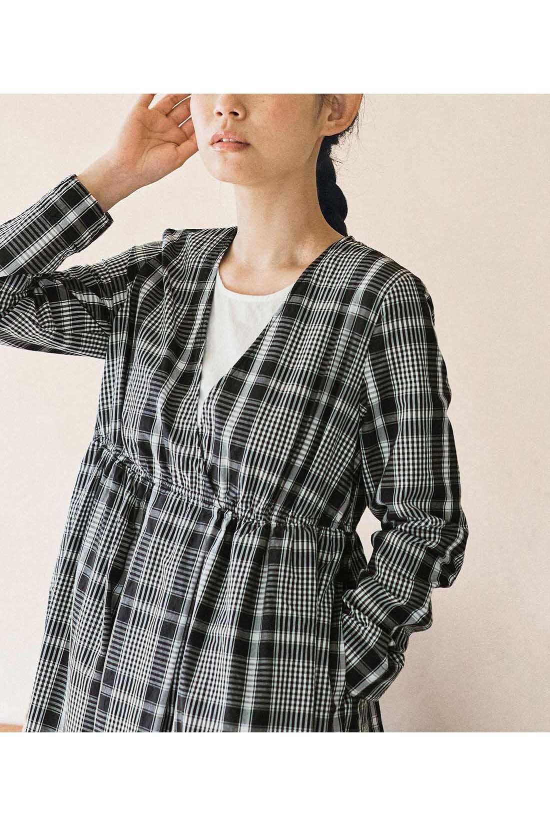 and myera［アンドマイラ］|ａｎｄ　ｍｙｅｒａ　カシュクールのようなチェックワンピース