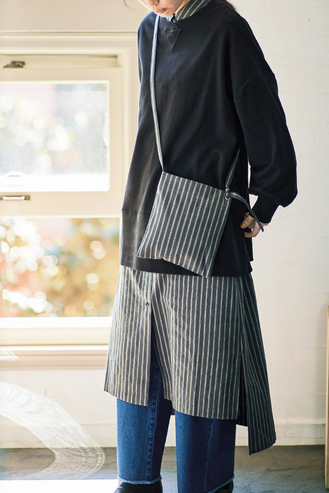 and myera|ａｎｄ　ｍｙｅｒａ　ベーシックじゃない大きなトレーナー〈黒〉