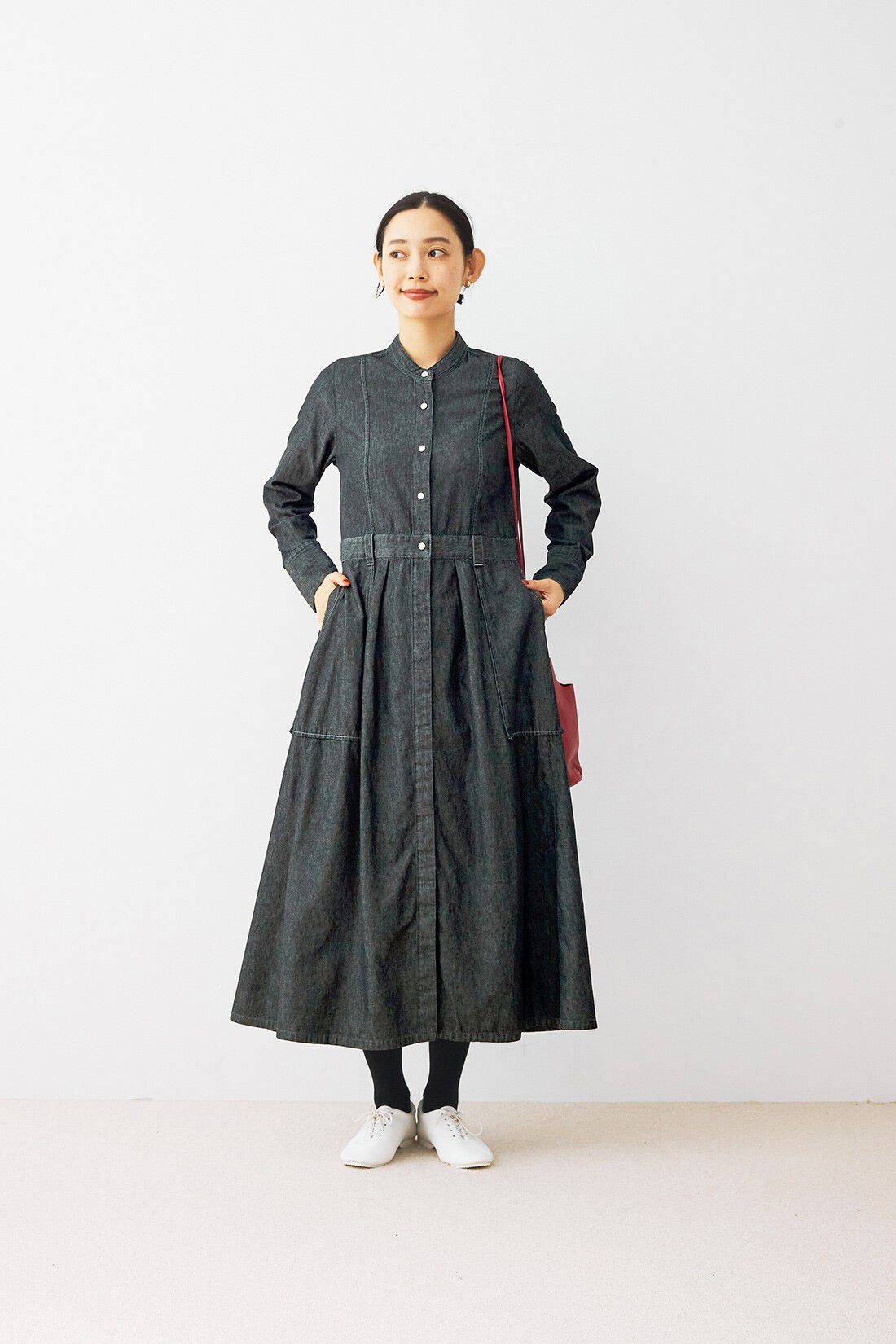 and myera|and myera ブラックデニムなワンピース
