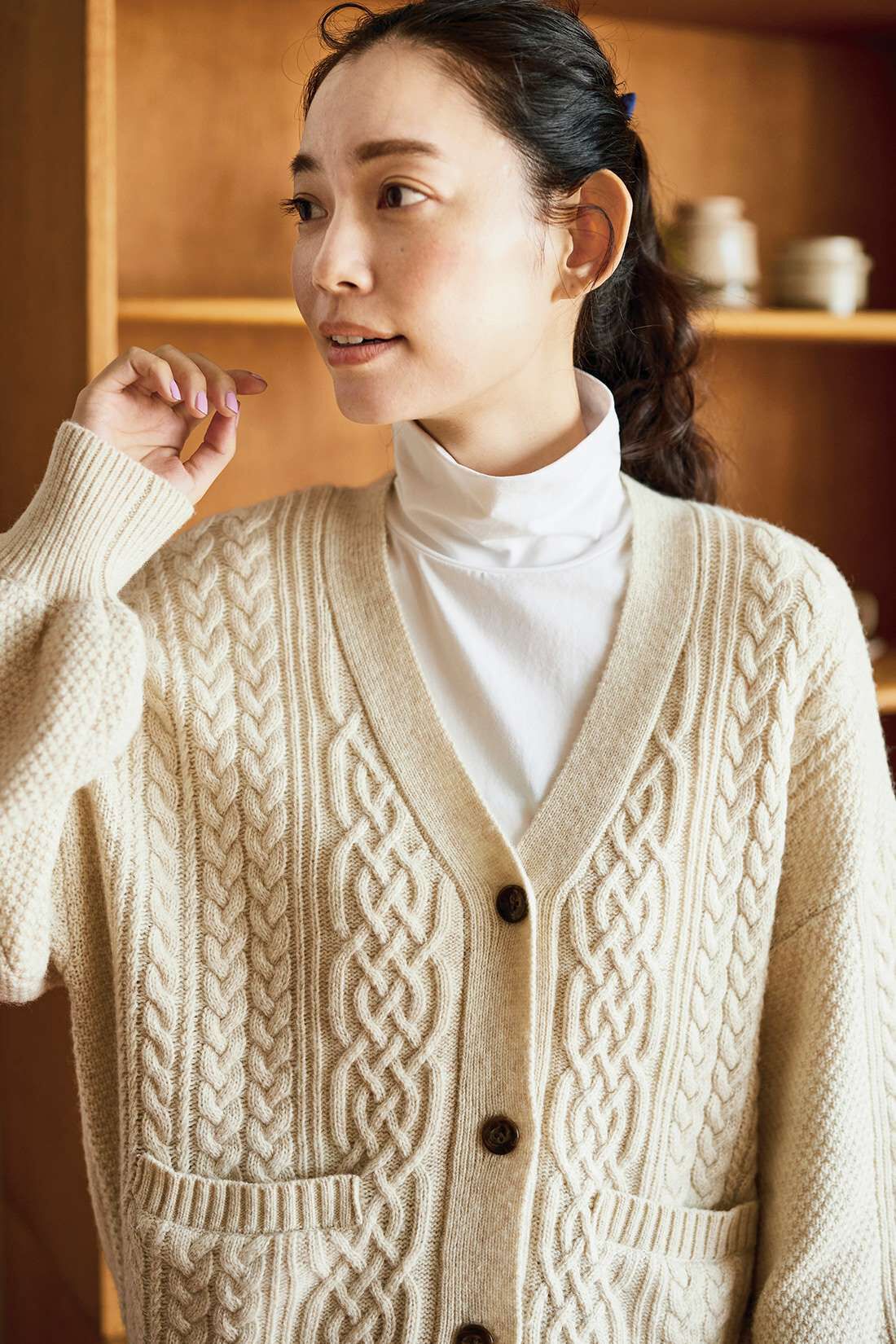 FREAK'S STORE/フィッシャーマンニットショート2WAYカーディガン