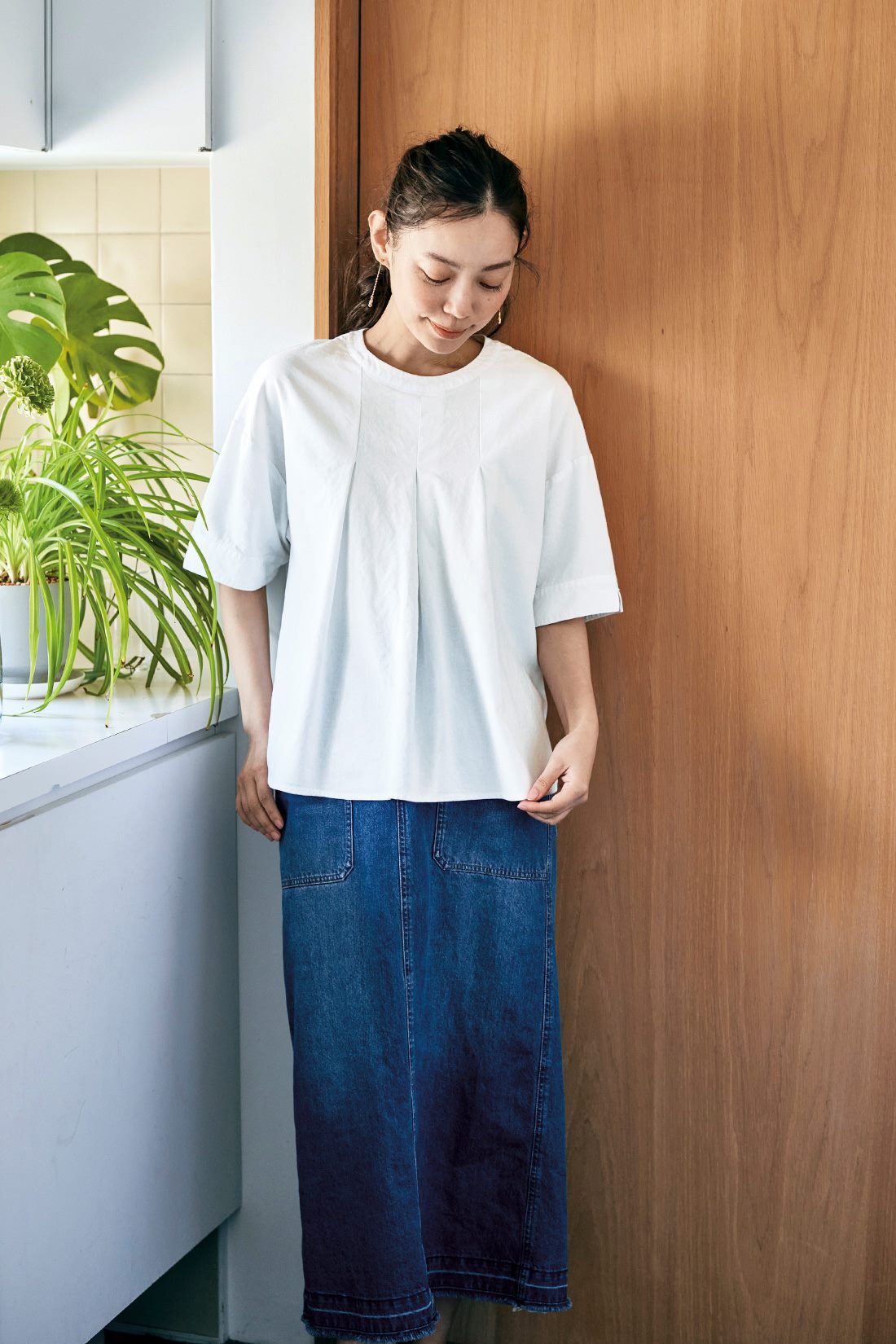 and myera［アンドマイラ］|and myera 布はくのTトップスの会