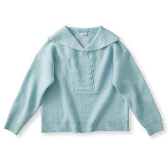 and myera | セーラー セーター 水色 ネイビー