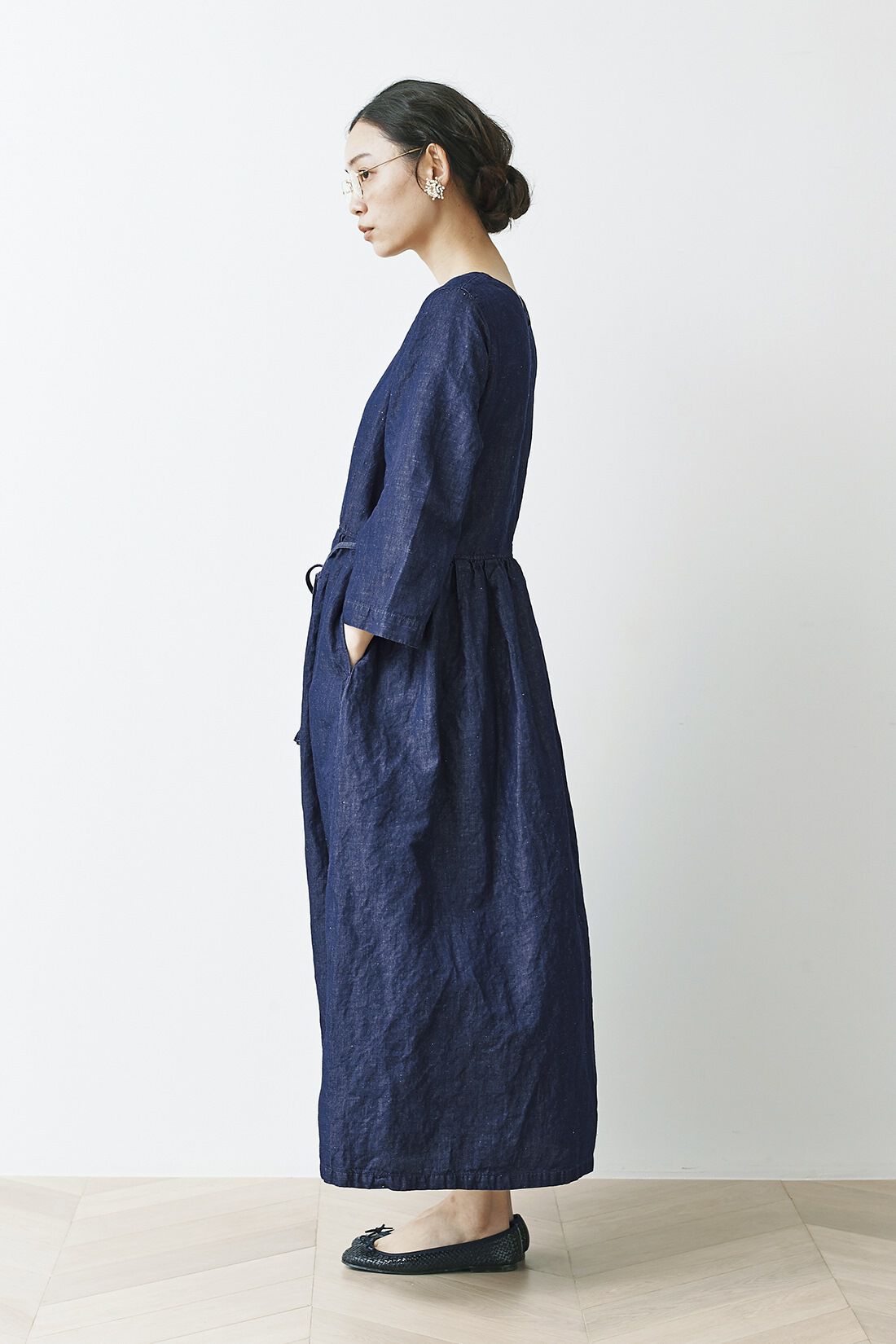 Clutch EXCLUSIVE デニム ロングワンピース 希少 綿麻 | www 