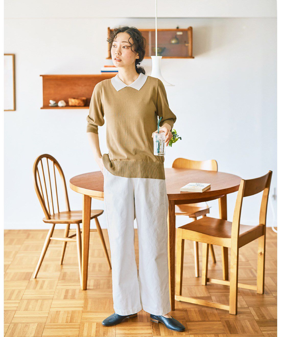 and myera|コットン インナー ポロシャツのコーディネート