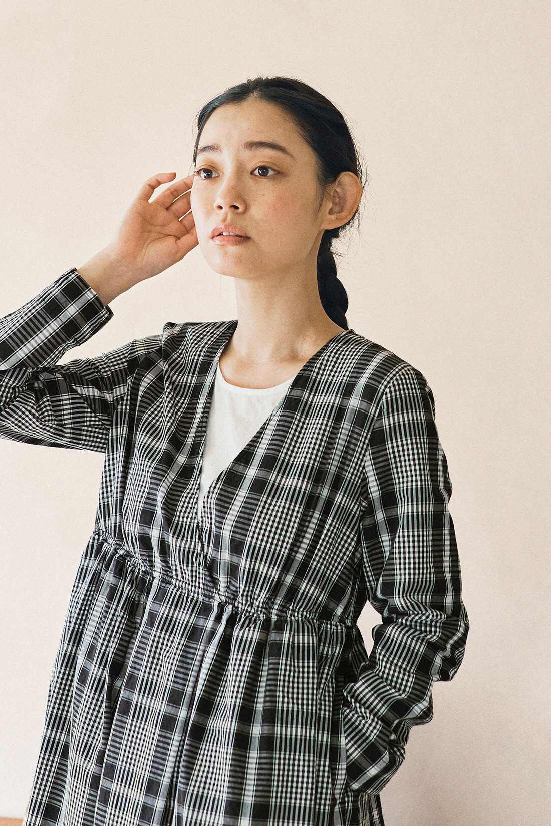 and myera［アンドマイラ］|ａｎｄ　ｍｙｅｒａ　カシュクールのようなチェックワンピース