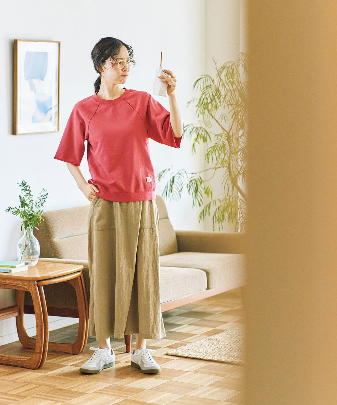 and myera［アンドマイラ］|and myera 巻き風キュロパン〈ベージュ〉