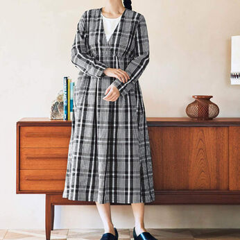 and myera | ａｎｄ　ｍｙｅｒａカシュクールチェックワンピース