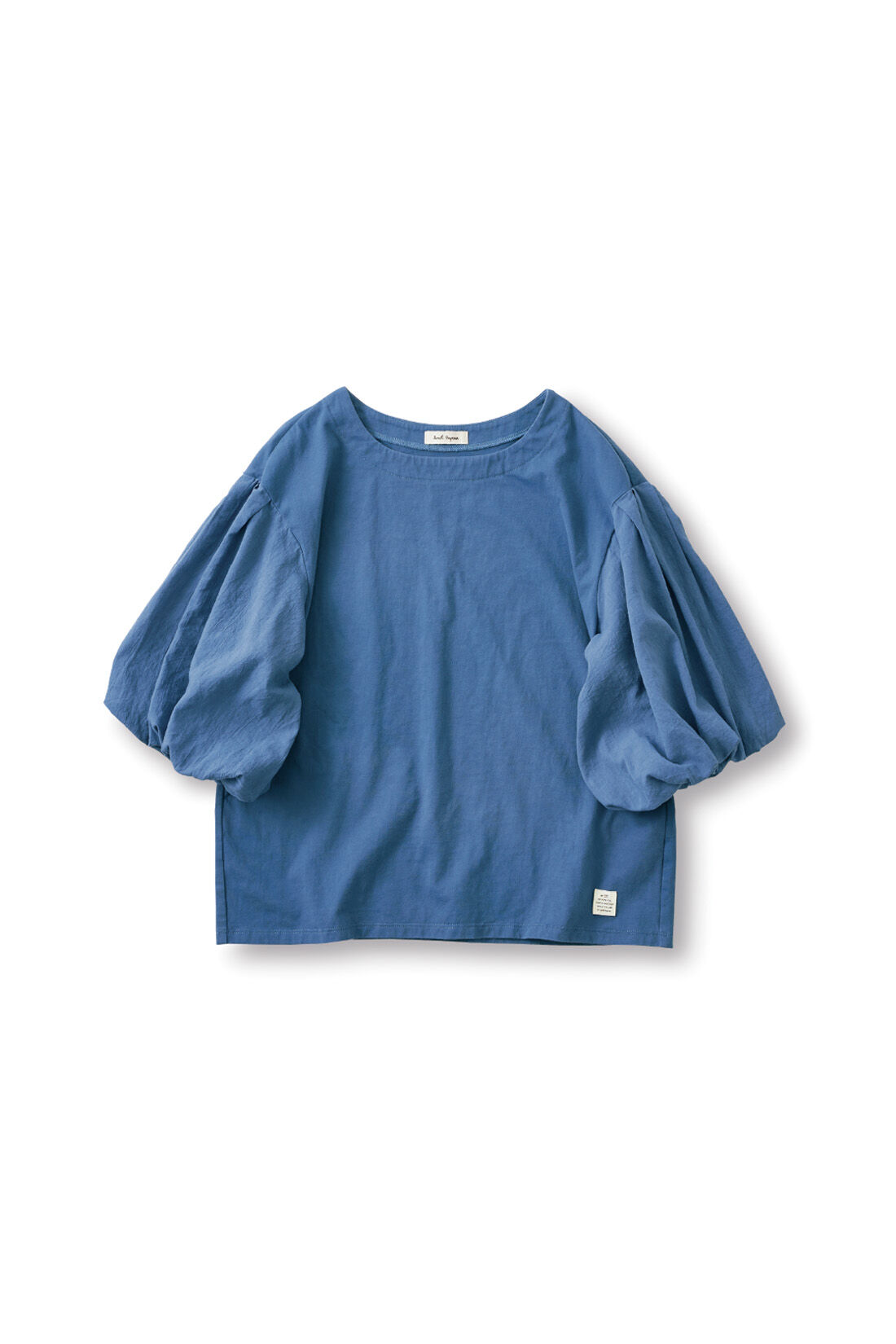 and myera|ａｎｄ　ｍｙｅｒａ　バルーンスリーブTシャツ〈ブルー〉