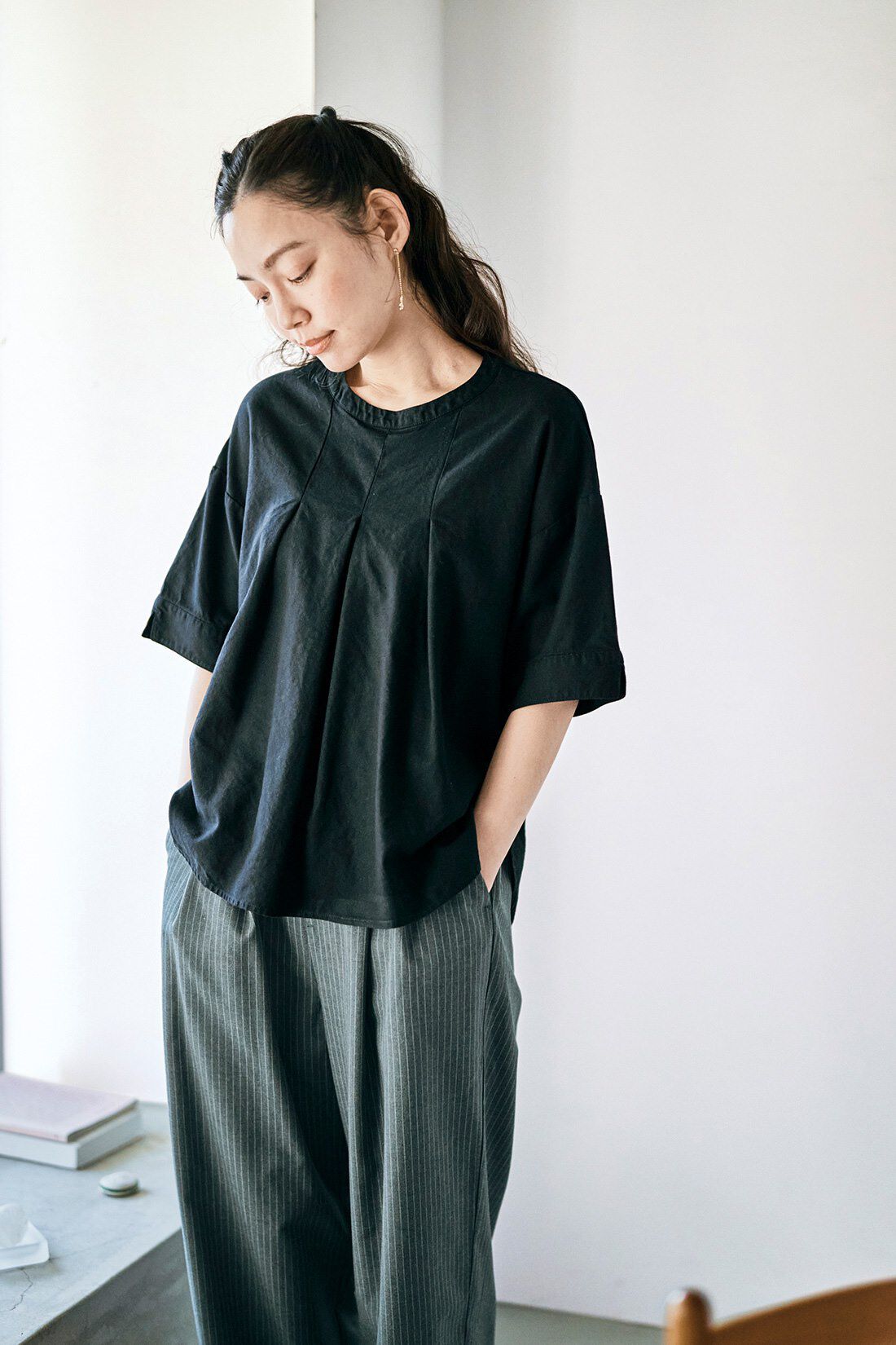 and myera［アンドマイラ］|and myera 布はくのTトップスの会
