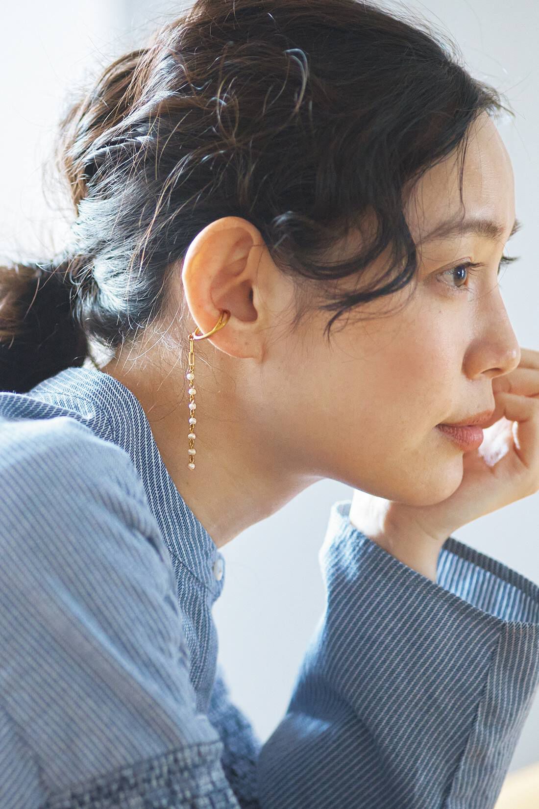 and myera［アンドマイラ］|and myera スモッキングストライプワンピース