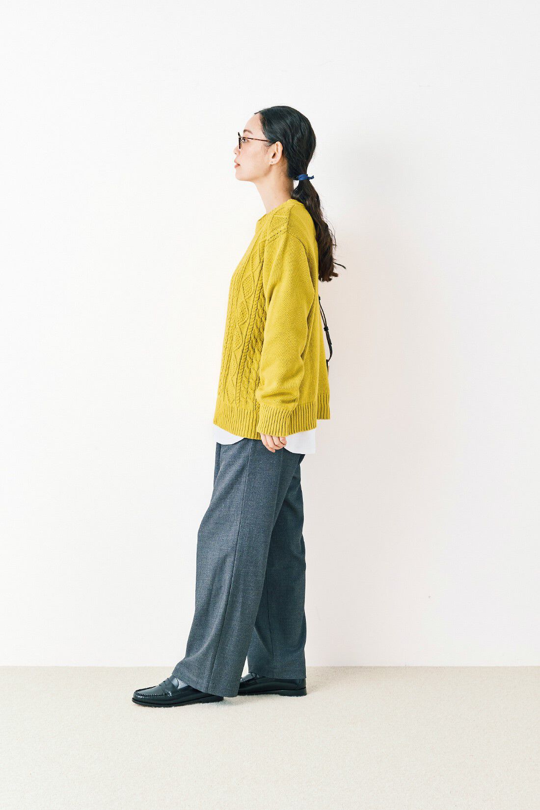 and myera［アンドマイラ］|and myera ワイドなスラックス〈グレー〉