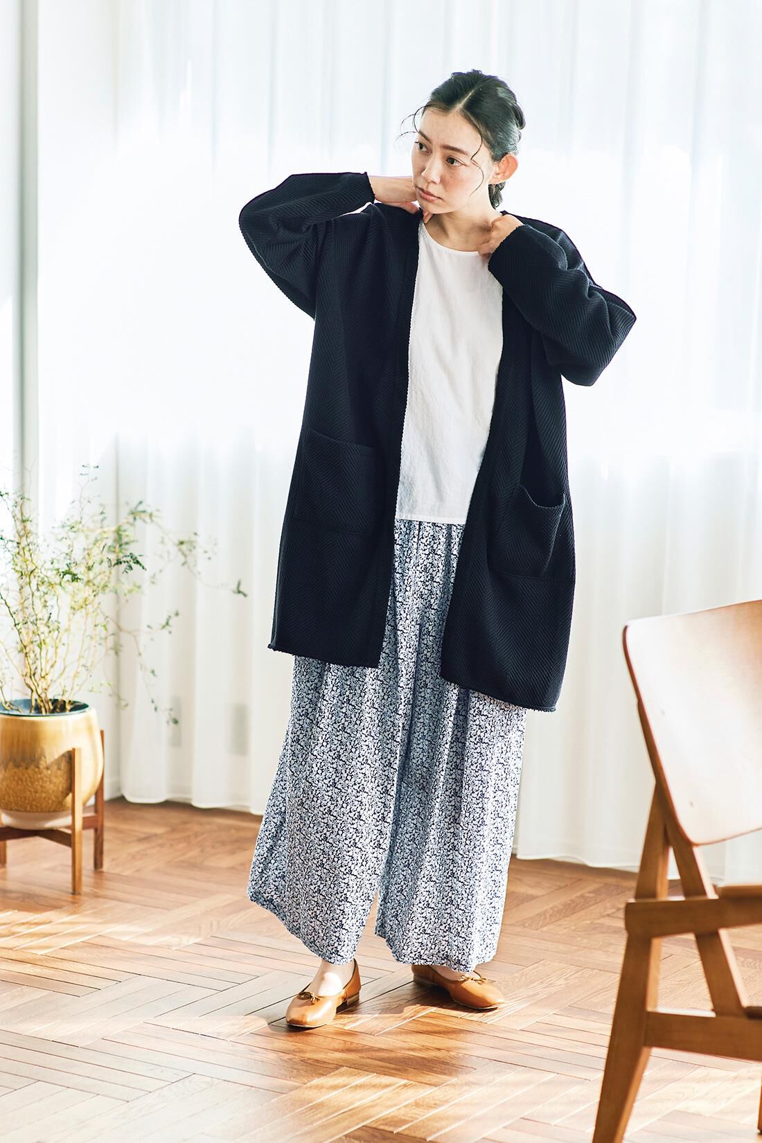 and myera［アンドマイラ］|and myera 花香るキュロットパンツ