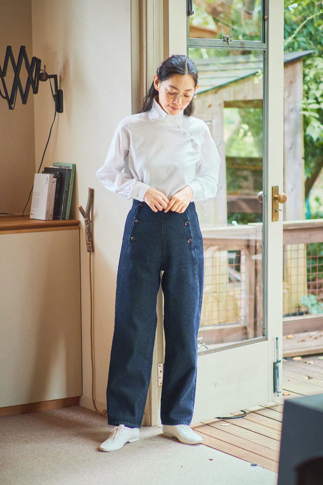 and myera［アンドマイラ］|and myera 裏がフリースのマリンジーンズ