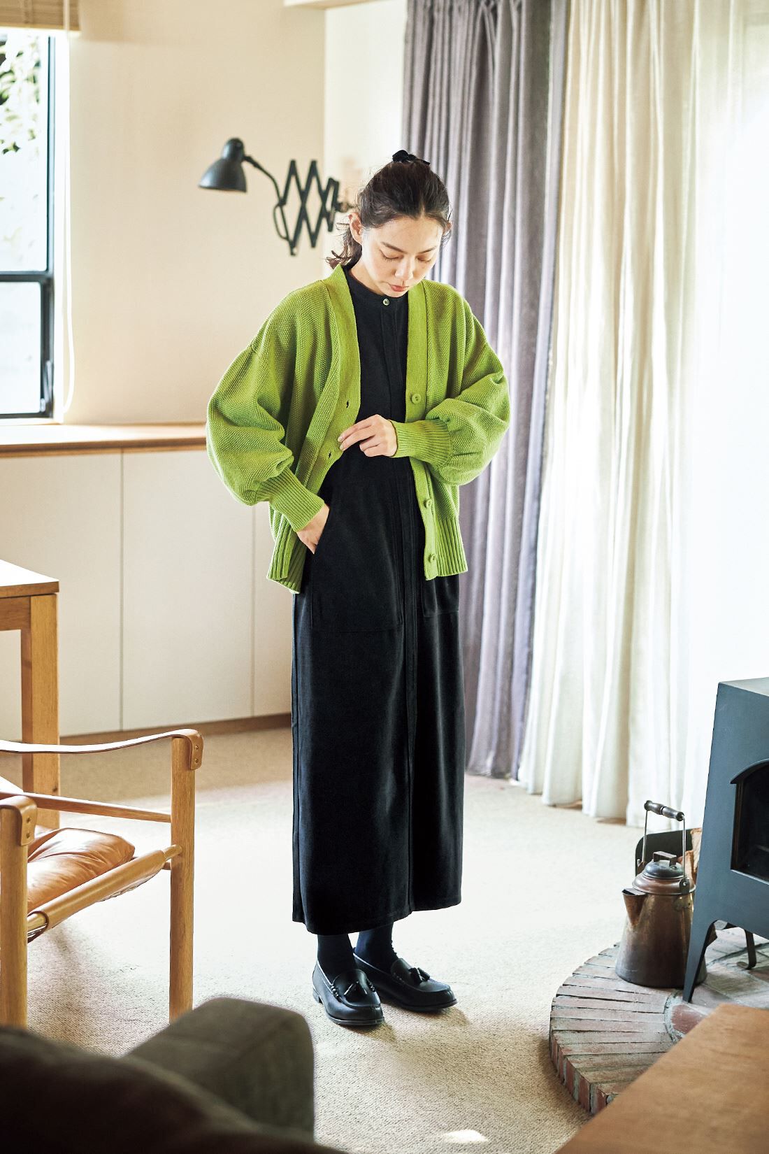 and myera［アンドマイラ］|and myera カットソー ツイルのワンピース