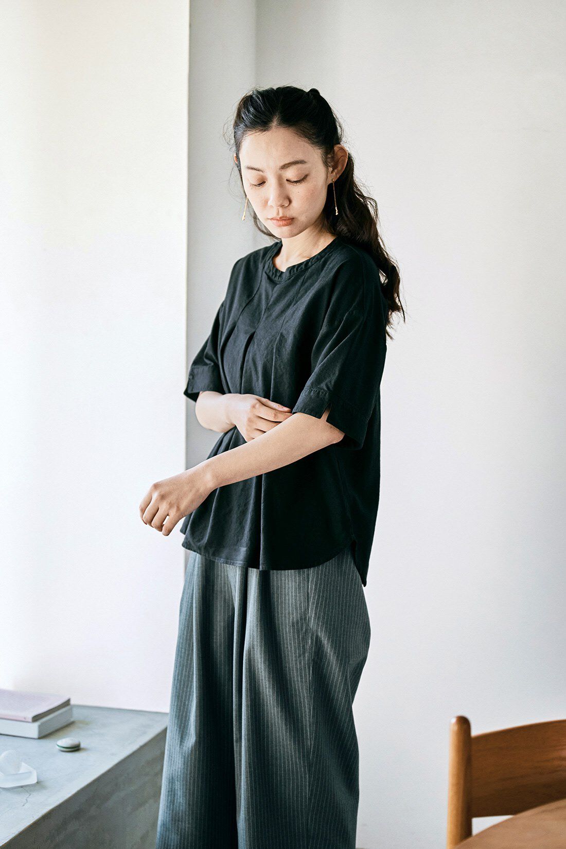 and myera［アンドマイラ］|and myera 布はくのTトップスの会
