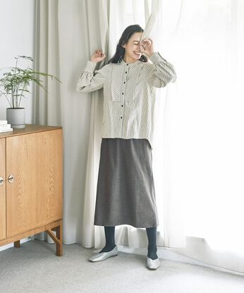 and myera | シック シンプル スカート グレー