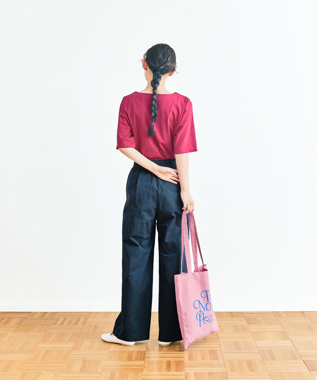 and myera［アンドマイラ］|【いっしょ買いキャンペーン】and myera 桃色のトートバッグ