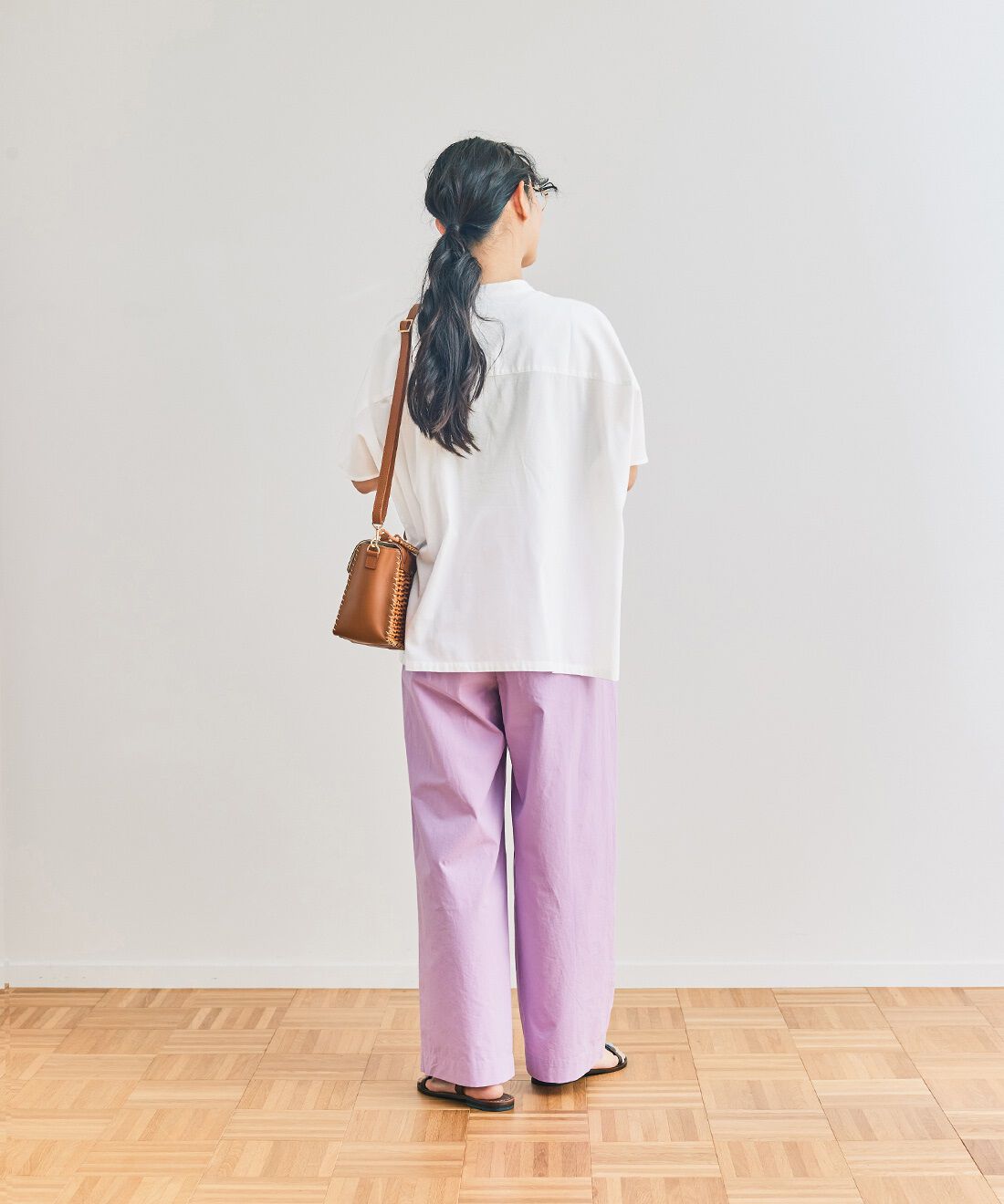 and myera|and myera ツータックパンツ〈ピンク色〉