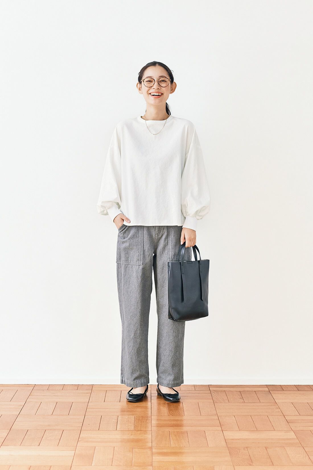 and myera|and myera 霜降りカラーデニムパンツ