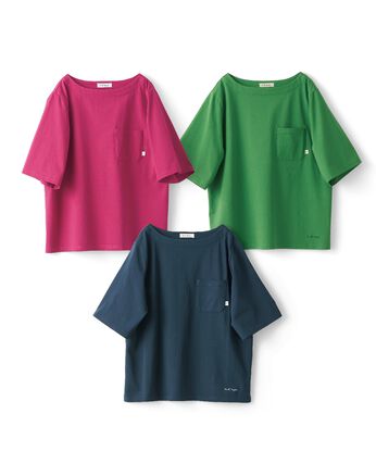 and myera［アンドマイラ］ | 綿100% シルケット加工 Tシャツ ピンク