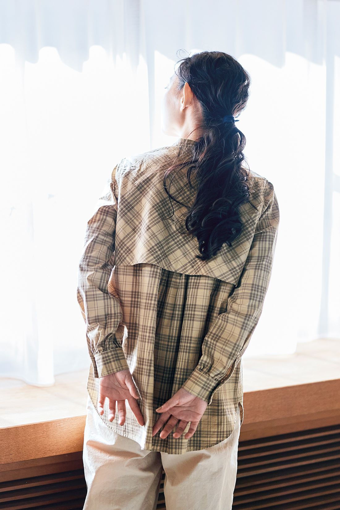 and myera|and myera トレンチブラウス