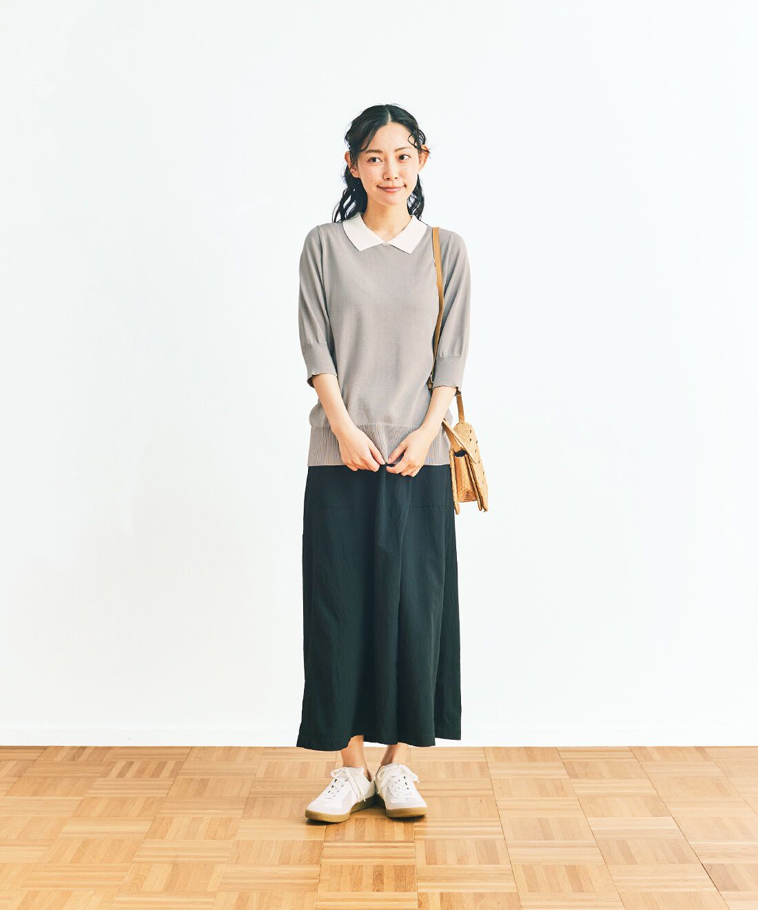 and myera|and myera 巻き風キュロパン〈黒〉