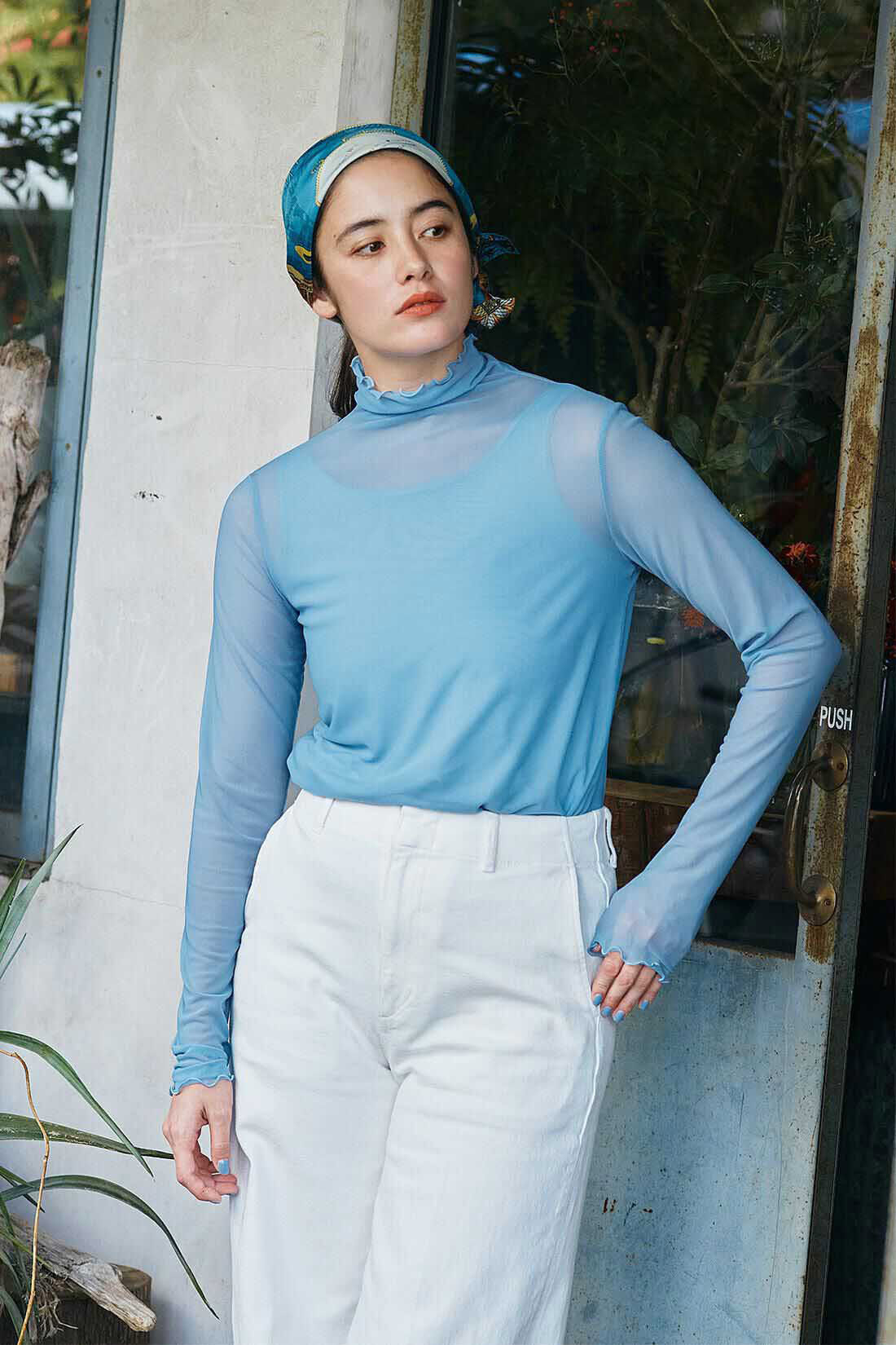 SYRUP. [シロップ．]|シロップ.　レイヤードスタイルにお役立ち　シアーハイネックトップスの会