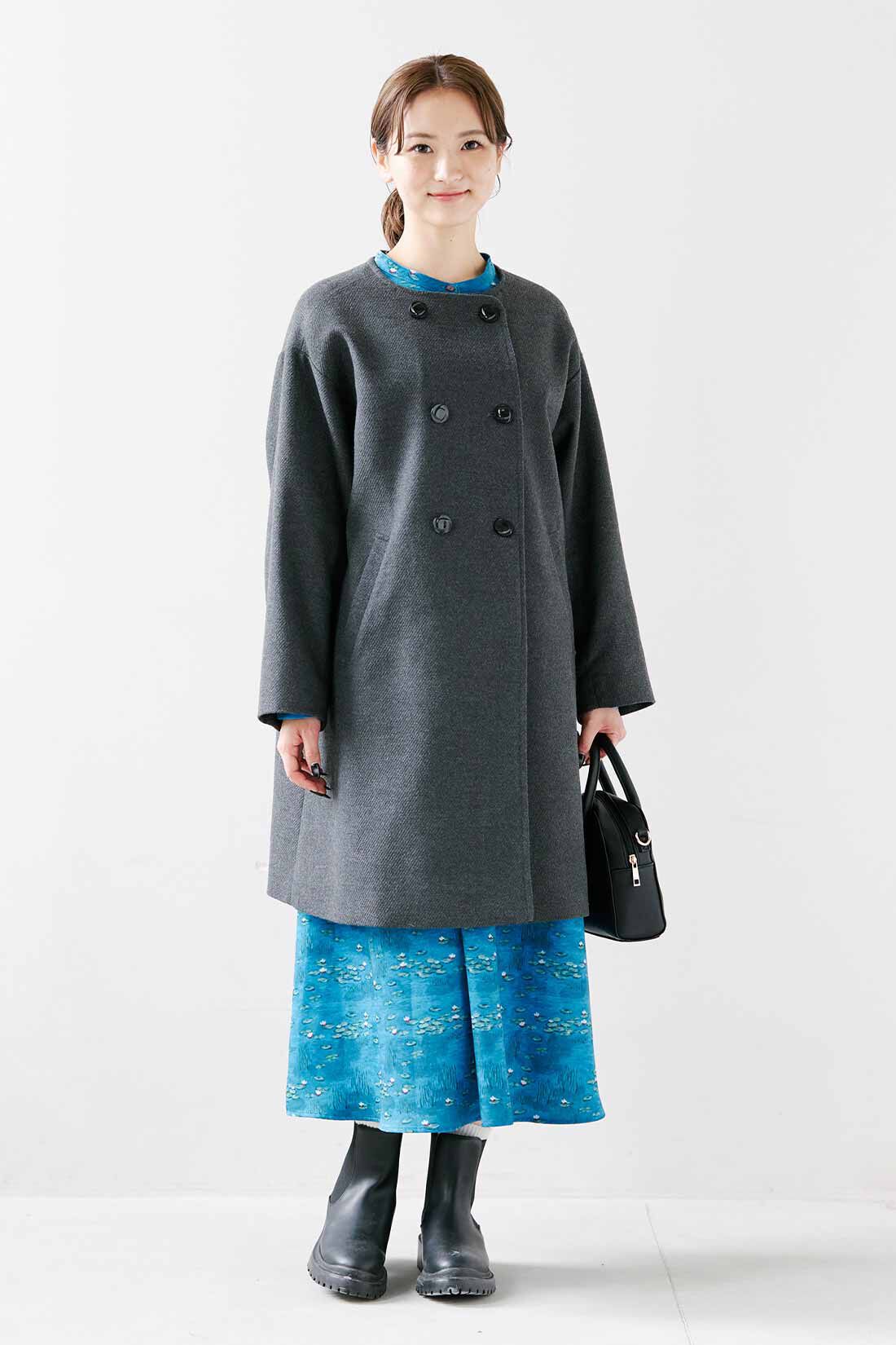 SYRUP. [シロップ．]|シロップ． ミュージアム鑑賞にぴったり　フランスの印象派画家モネの世界を閉じ込めた２ーＷＡＹバッグ〈ブラック〉|身長162cm/Mサイズ着用