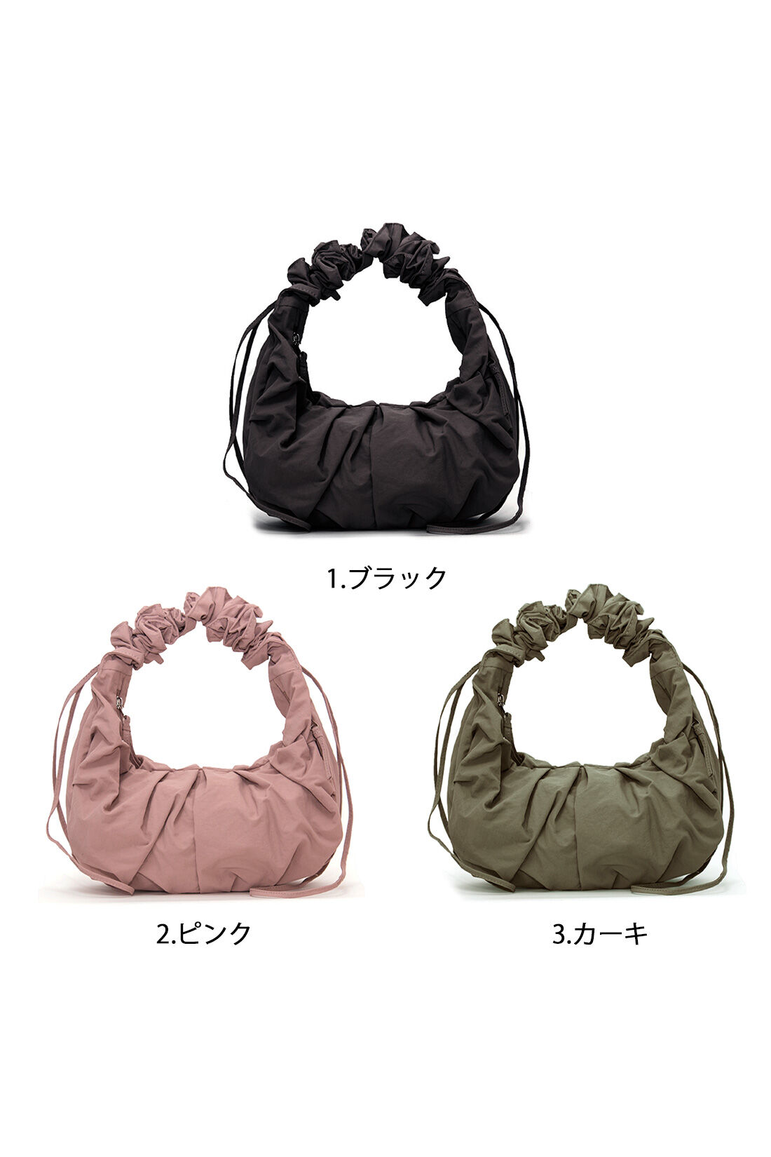 Black カラーのボックスレザーを使用したパールストラップ付き