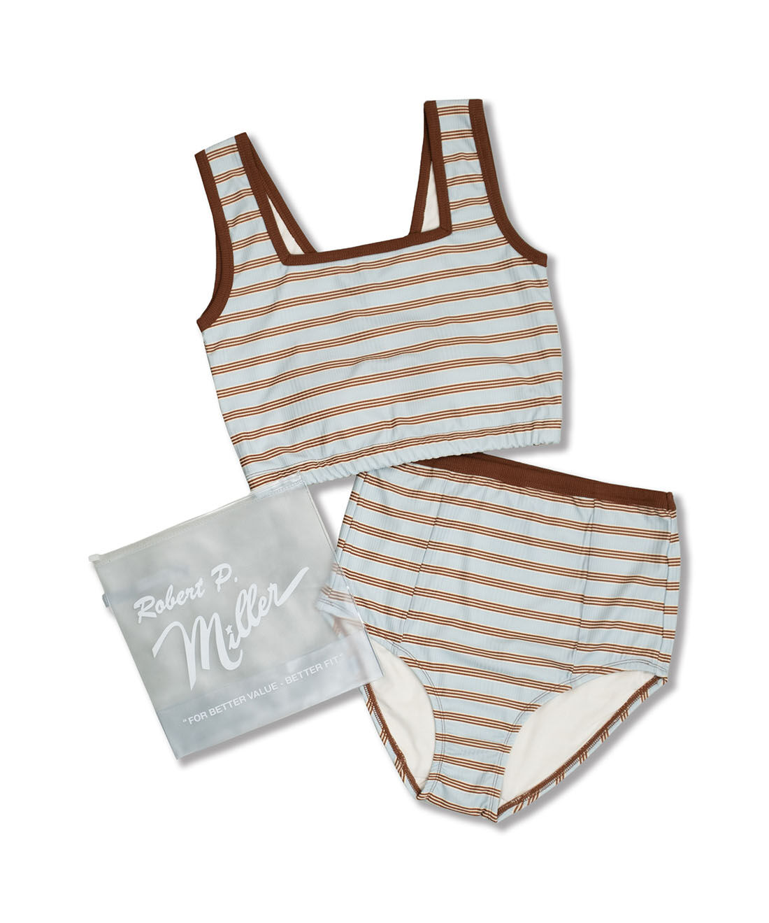 SYRUP. [シロップ．]|【WEB限定】miller ボーダータンクトップ＆パンツ スイムウェア2点セット〈ブルー〉【シロップ．バスケット】