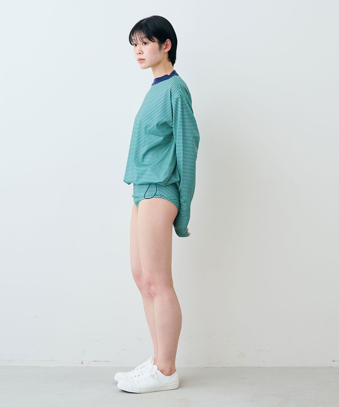 シロップ．|【WEB限定】miller ボーダーラッシュガード〈テラコッタオレンジ〉【シロップ．バスケット】