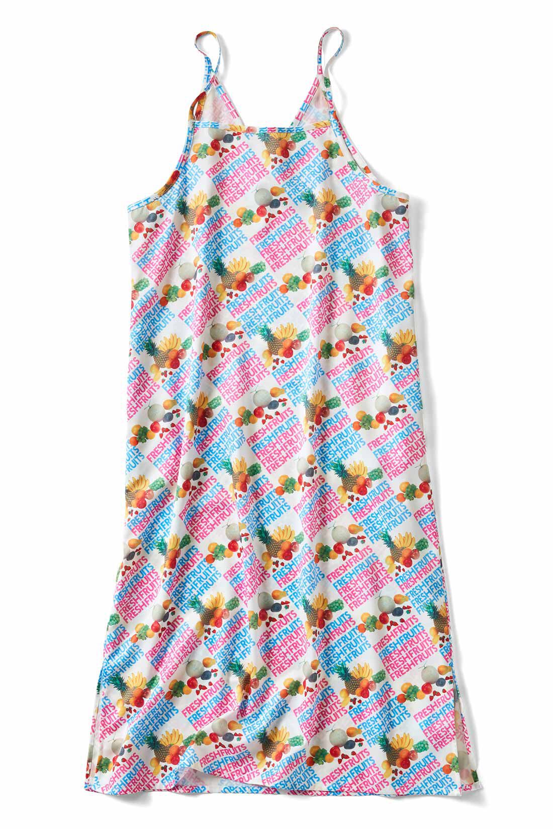 SYRUP. [シロップ．]|シモジマコラボ フレッシュ総柄ワンピース〈レターフルーツ〉