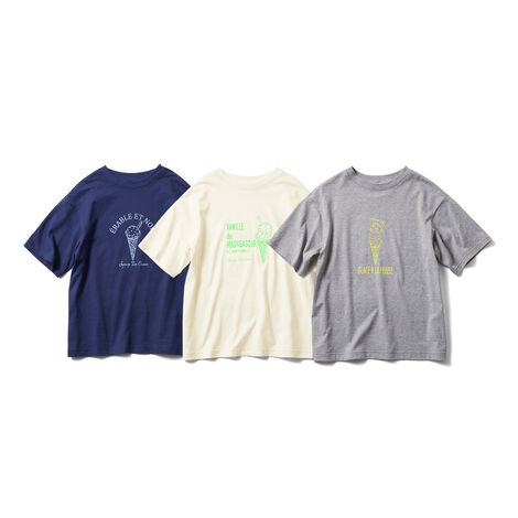 シロップ． | アイスクリーム フロッキープリント Tシャツの会